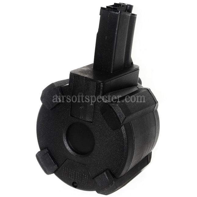 BATTLEAXE 1400rd Electric Drum Magazine For MP5 Series AEG Rifles Airsoft Black