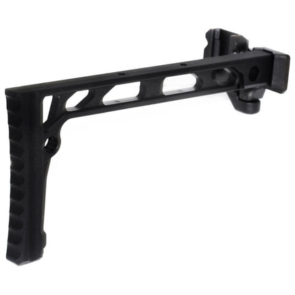 Crosse pliable de style 5KU 206 mm SS-8 avec mécanisme de pliage pour fusils Airsoft noirs avec système de rail Picatinny 1913