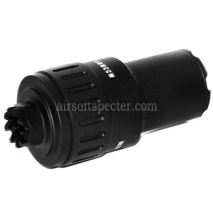 5KU 115mm MPI KP-9 Flash Hider For -14mm CCW Counter-Clockwise Thread Barrel Rifles Airsoft Black