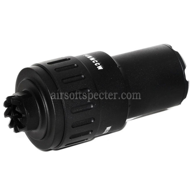 5KU 115mm MPI KP-9 Flash Hider For -14mm CCW Counter-Clockwise Thread Barrel Rifles Airsoft Black