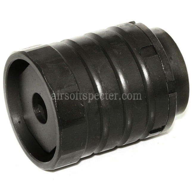 5KU 50mm 360 X37 Muzzle Brake Flash Hider With Blast Shield For +24mm CW Clockwise Thread Barrel Rifles Airsoft Black