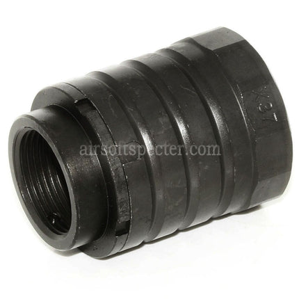 5KU 50mm 360 X37 Muzzle Brake Flash Hider With Blast Shield For +24mm CW Clockwise Thread Barrel Rifles Airsoft Black