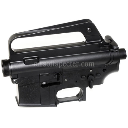Corps de récepteur supérieur et inférieur en métal E&C M16VN pour fusils d'airsoft E&C Tokyo Marui M4 M16 Series AEG Noir