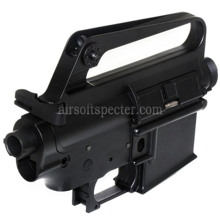 Corps de récepteur supérieur et inférieur en métal E&C M16VN pour fusils d'airsoft E&C Tokyo Marui M4 M16 Series AEG Noir