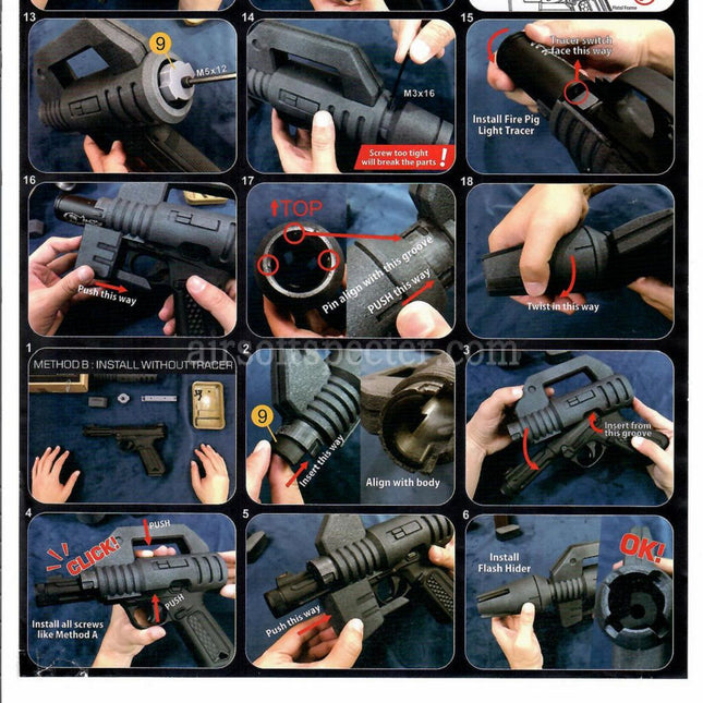 Show Guns Tactical SG Beam Spray Kit Type A For ACTION ARMY AAP-01 Series GBB Pistols Airsoft