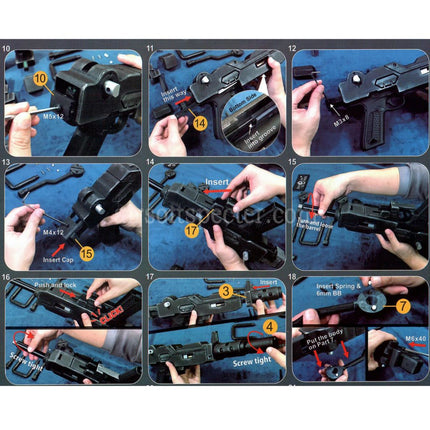Show Guns Tactical SG RX-79 Gundam Ground Type Kit Mitrailleuse MG100 avec traceur lumineux Fire Pig pour pistolets GBB Airsoft série AAP-01 Action Army