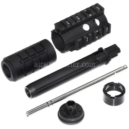 APS 166mm Mini Patriot Front Kit Outer Barrel Free Float Handguard Rail System For APS ASR Tokyo Marui M4 M16 Series AEG Rifles Airsoft Black