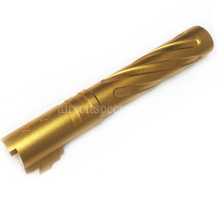5KU 5 Inches 123/127mm CNC Aluminium Tornado Style Spiral Outer Barrel +11mm CW for Armorer Works AW WE-TECH Tokyo Marui Hi-Capa 5.1 GBB Pistols Airsoft