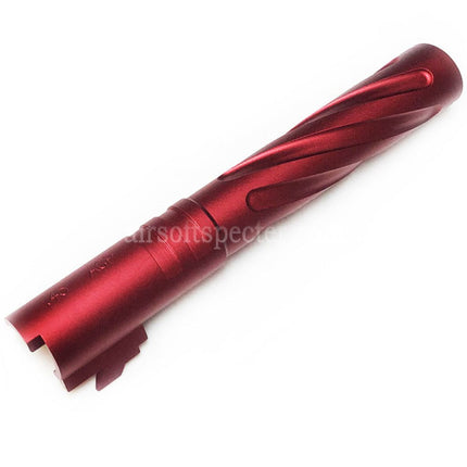 5KU 5 Inches 123/127mm CNC Aluminium Tornado Style Spiral Outer Barrel +11mm CW for Armorer Works AW WE-TECH Tokyo Marui Hi-Capa 5.1 GBB Pistols Airsoft