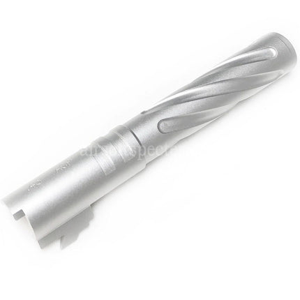 5KU 5 Inches 123/127mm CNC Aluminium Tornado Style Spiral Outer Barrel +11mm CW for Armorer Works AW WE-TECH Tokyo Marui Hi-Capa 5.1 GBB Pistols Airsoft