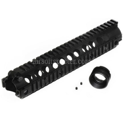 CYMA 273mm SR16 URX RAS Handguard 4-Sides Rail System for CYMA Tokyo Marui M4 M16 Series AEG Rifles Airsoft Black