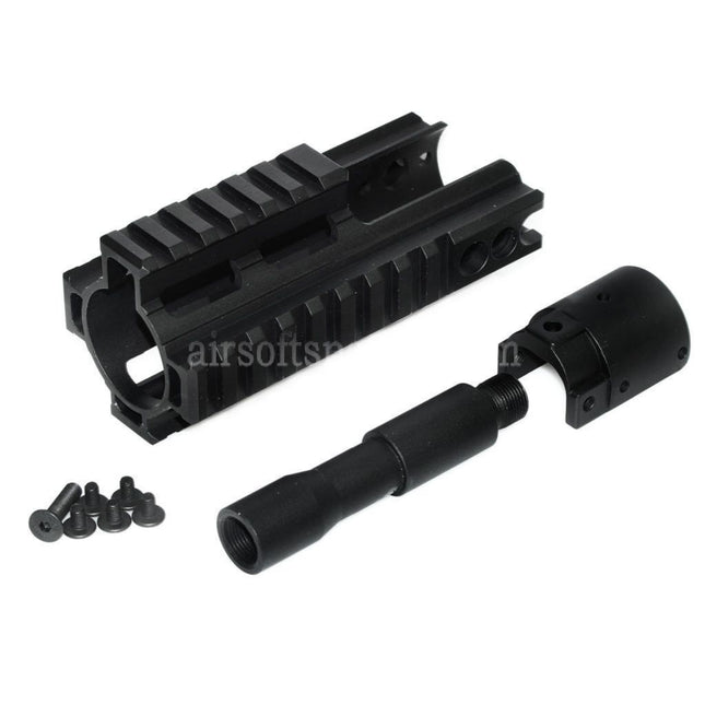 AIRSOFT SPECTER CNC Aluminum 125mm 4-Sides Rail Handguard Rail System For Double Bell BY-805 VFC WE-Tech Tokyo Marui SCAR Series AEG GBB Rifles