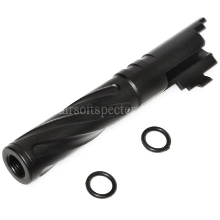 5KU 4.3 Inches CNC Aluminium Tornado Style Spiral Outer Barrel +11mm CW for Tokyo Marui Hi-Capa 4.3 GBB Pistols Airsoft