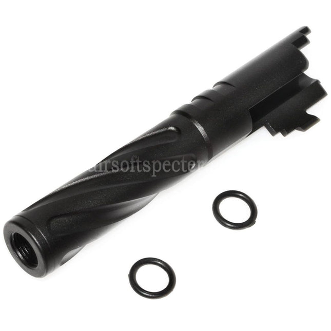 5KU 4.3 Inches CNC Aluminium Tornado Style Spiral Outer Barrel +11mm CW for Tokyo Marui Hi-Capa 4.3 GBB Pistols Airsoft