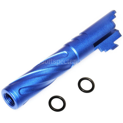 5KU 4.3 Inches CNC Aluminium Tornado Style Spiral Outer Barrel +11mm CW for Tokyo Marui Hi-Capa 4.3 GBB Pistols Airsoft