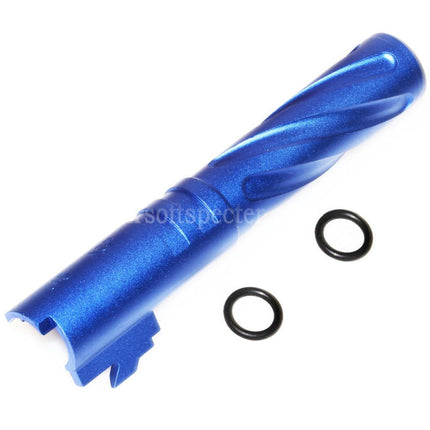 5KU 4.3 Inches CNC Aluminium Tornado Style Spiral Outer Barrel +11mm CW for Tokyo Marui Hi-Capa 4.3 GBB Pistols Airsoft