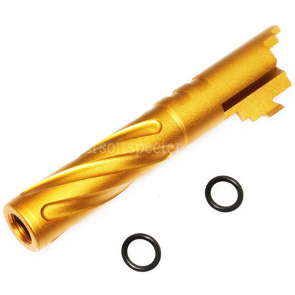 5KU 4.3 Inches CNC Aluminium Tornado Style Spiral Outer Barrel +11mm CW for Tokyo Marui Hi-Capa 4.3 GBB Pistols Airsoft