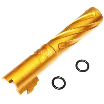 5KU 4.3 Inches CNC Aluminium Tornado Style Spiral Outer Barrel +11mm CW for Tokyo Marui Hi-Capa 4.3 GBB Pistols Airsoft