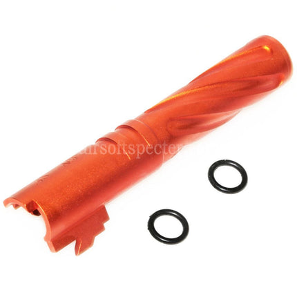 5KU 4.3 Inches CNC Aluminium Tornado Style Spiral Outer Barrel +11mm CW for Tokyo Marui Hi-Capa 4.3 GBB Pistols Airsoft