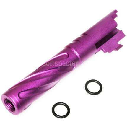 5KU 4.3 Inches CNC Aluminium Tornado Style Spiral Outer Barrel +11mm CW for Tokyo Marui Hi-Capa 4.3 GBB Pistols Airsoft