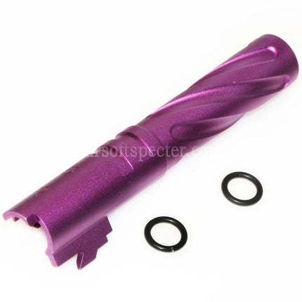 5KU 4.3 Inches CNC Aluminium Tornado Style Spiral Outer Barrel +11mm CW for Tokyo Marui Hi-Capa 4.3 GBB Pistols Airsoft