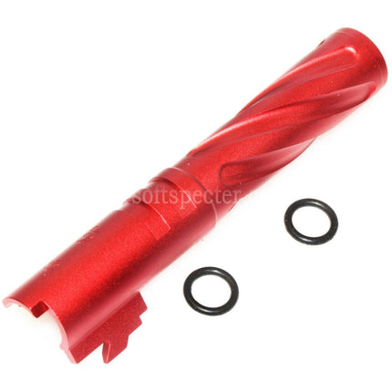 5KU 4.3 Inches CNC Aluminium Tornado Style Spiral Outer Barrel +11mm CW for Tokyo Marui Hi-Capa 4.3 GBB Pistols Airsoft