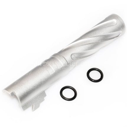 5KU 4.3 Inches CNC Aluminium Tornado Style Spiral Outer Barrel +11mm CW for Tokyo Marui Hi-Capa 4.3 GBB Pistols Airsoft