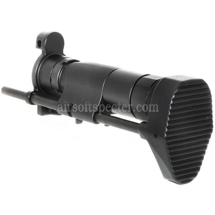 AIRSOFT SPECTER CNC Aluminum Retractable Stock with Adaptor For CYMA Tokyo Marui MP5K Series AEG Rifles Black