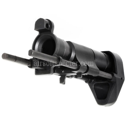 AIRSOFT SPECTER CNC Aluminum Retractable Stock with Adaptor For CYMA Tokyo Marui MP5K Series AEG Rifles Black