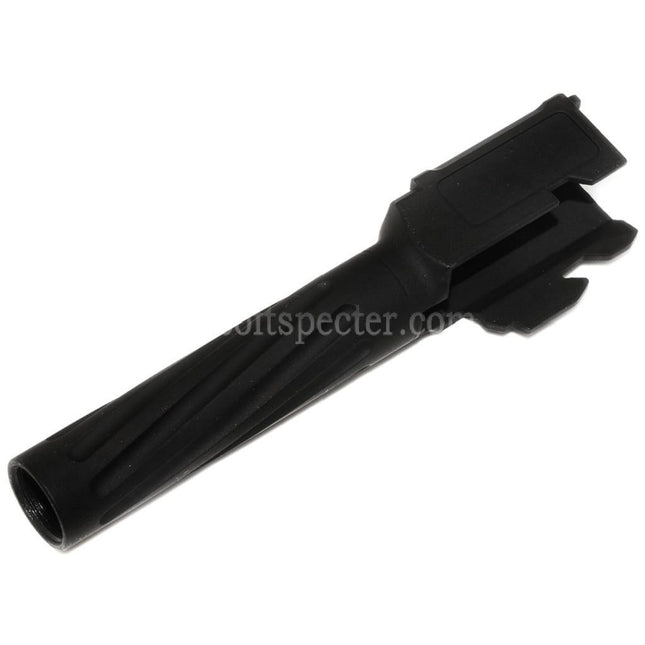APS EMG 98mm/112mm Fluted Spiral Outer Barrel +12mm CW For APS EMG F1 Firearms BSF Series GBB Pistols Airsoft Black