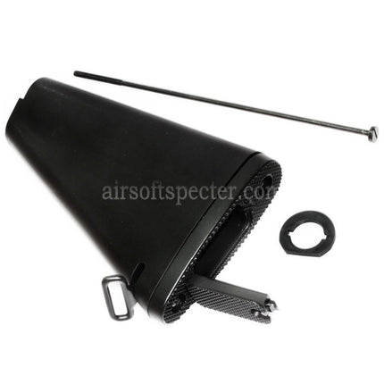 Crosse fixe courte AIRSOFT SPECTER 188mm pour fusils M4 M16 M16A1 M16A2 AEG Noire