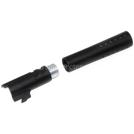 DOUBLE BELL 124mm/128mm V12 Style Outer Barrel Set For DOUBLE BELL ARMY Tokyo Marui 1911 GBB Pistols Airsoft