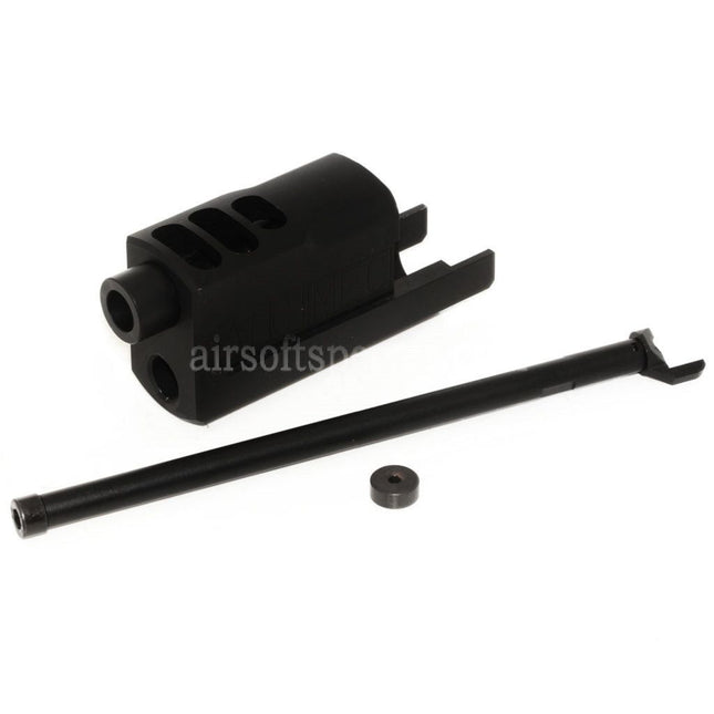 DOUBLE BELL Extended Front Kit Compensator for DOUBLE BELL KSC WE (WE-TECH) M9 Series GBB Pistols Airsoft Black