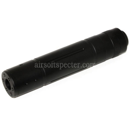 DOUBLE BELL 155mm x 32mm Suppressor Silencer For -14mm CCW Counter-Clockwise Thread Rifles Airsoft Black