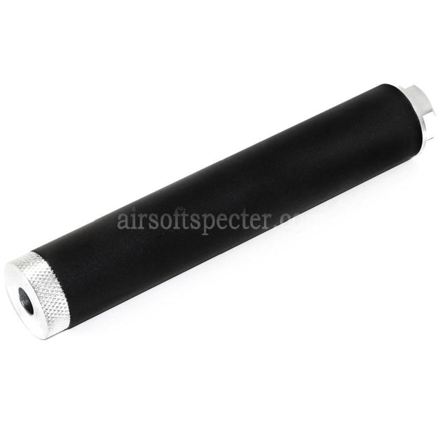 DOUBLE BELL 194mm/204mm x 35mm Suppressor Silencer For -14mm CCW Counter-Clockwise Thread Rifles Airsoft Black/Silver