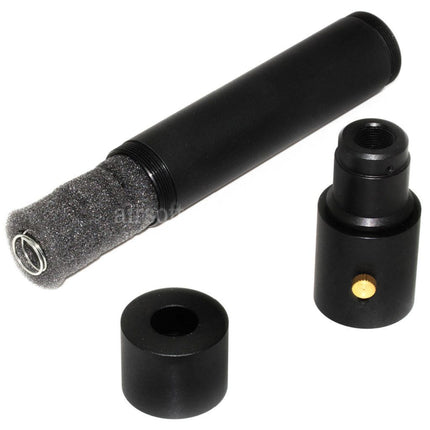 DOUBLE BELL 173mm/203mm x 34mm MPX QD Suppressor Silencer with Flash Hider For -14mm CCW Counter-Clockwise Thread Barrel Rifles Airsoft Black