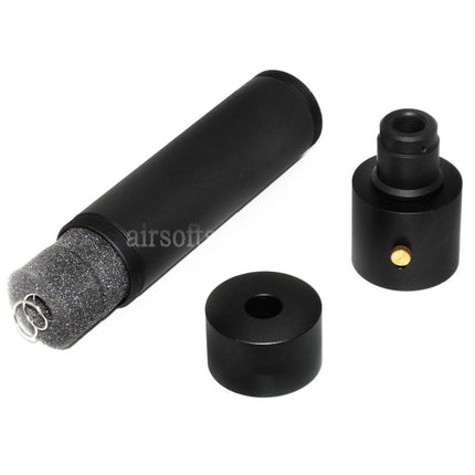 DOUBLE BELL 184mm/214mm x 44mm MPX QD Suppressor Silencer with Flash Hider For -14mm CCW Counter-Clockwise Thread Barrel Rifles Airsoft Black