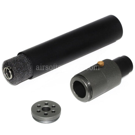 DOUBLE BELL 200mm/230mm x 35mm MPX-M-QD Suppressor Silencer with Flash Hider For -14mm CCW Counter-Clockwise Thread Barrel Rifles Airsoft Black/Grey