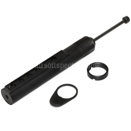 Crosse réglable APS AR (buffer tube) avec système de recul pour pistolet et fusil airsoft APS X1 Xtreme GBox Series GBB Ultimate Noir