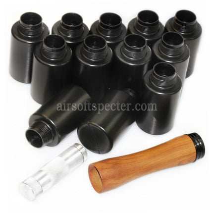 APS HAKKOTSU 12pcs Thunder B Stick Style Co2 Sound Grenade Shell Bottle Package with Core