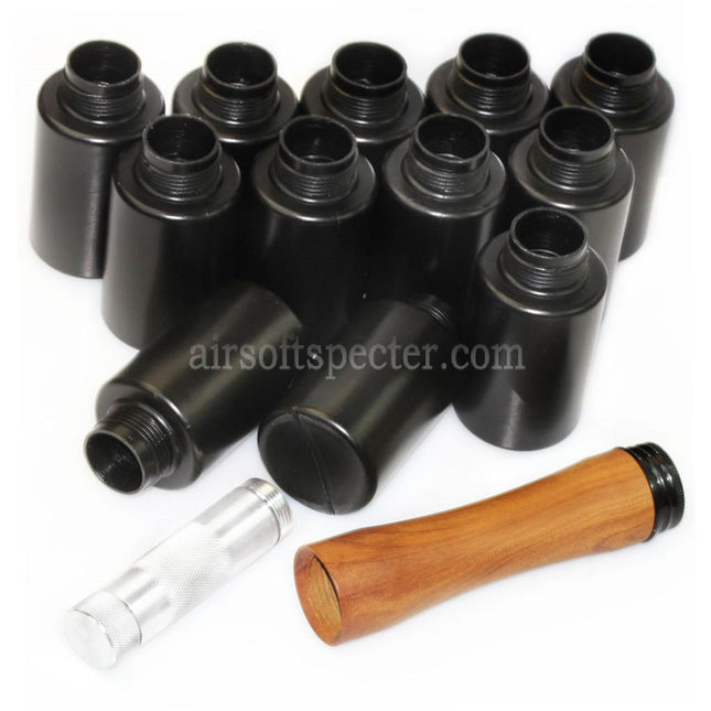 APS HAKKOTSU 12pcs Thunder B Stick Style Co2 Sound Grenade Shell Bottle Package with Core