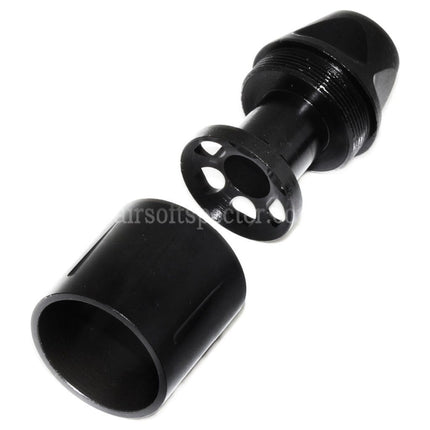5KU 51mm SLR Style Flash Hider For -14mm CCW Counter-Clockwise Thread Barrel Rifles Airsoft Black