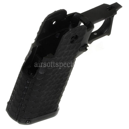Ensemble de poignées pistolet polymère E&C pour pistolets GBB Airsoft noirs de la série Hi-Capa Tokyo Marui E&C