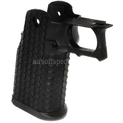 Ensemble de poignées pistolet polymère E&C pour pistolets GBB Airsoft noirs de la série Hi-Capa Tokyo Marui E&C