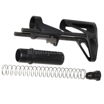 Crosse rétractable 5KU SCW PDW pour répliques airsoft Tokyo Marui M4 MWS Series GBB, noire