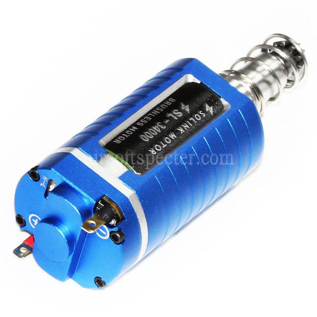 SOLINK SX-1 Advanced Brushless Super High Speed Motor (Long Axle) 11.1V 34000RPM For M4 M16 MP5 G3 P90 Series V2 Gearbox AEG Rifles Airsoft