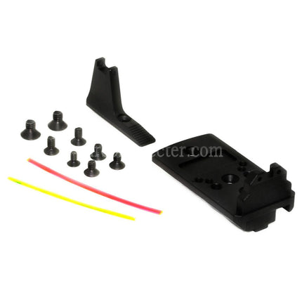 5KU Fiber Optic Front Rear Sight RMR Mount Base Adaptor For ACTION ARMY AAP01 GBB Pistols Airsoft