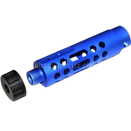 Canon externe 5KU CNC en aluminium type A pour pistolets Airsoft GBB ACTION ARMY AAP-01