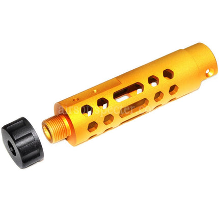 Canon externe 5KU CNC en aluminium type A pour pistolets Airsoft GBB ACTION ARMY AAP-01