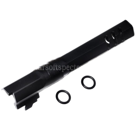 5KU 5 Inches 123/127mm CNC Hexagon Outer Barrel +11mm CW for Armorer Works AW WE-TECH Tokyo Marui Hi-Capa 5.1 GBB Pistols Airsoft